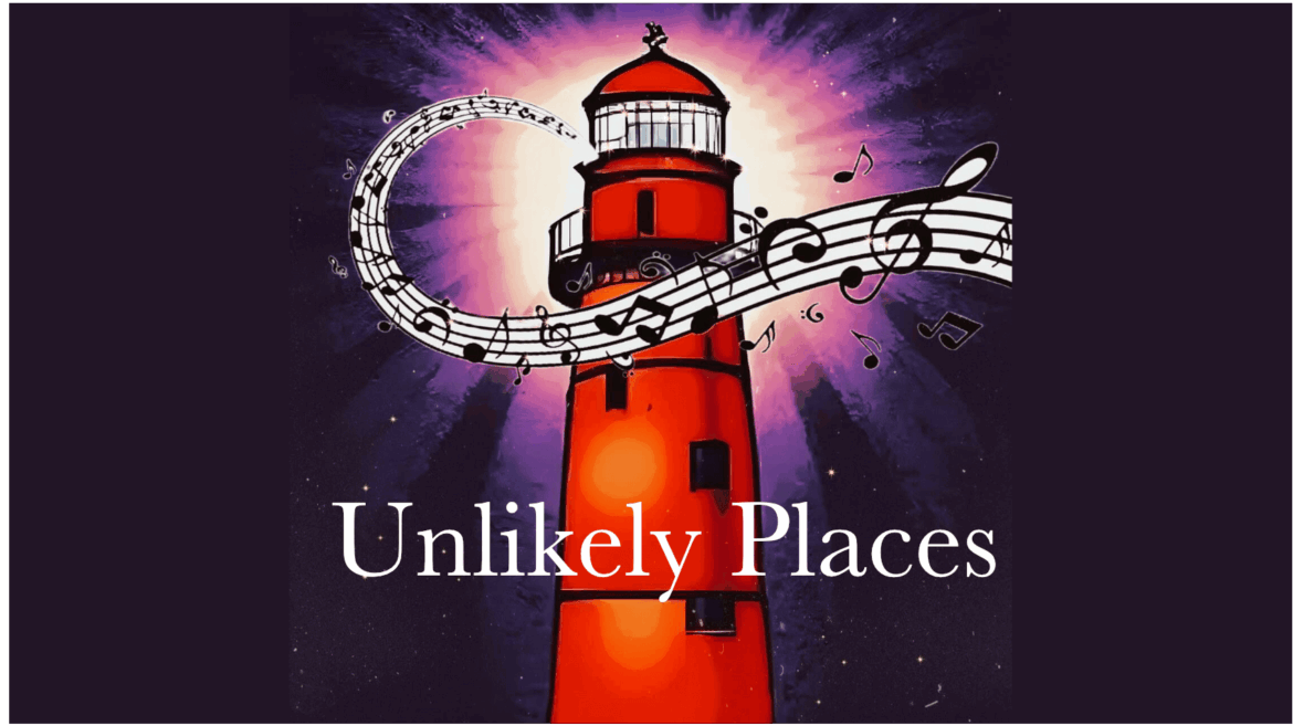 Unlikely Places radio show lighthouse logo