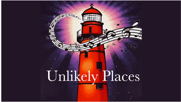 Unlikely Places radio show lighthouse logo
